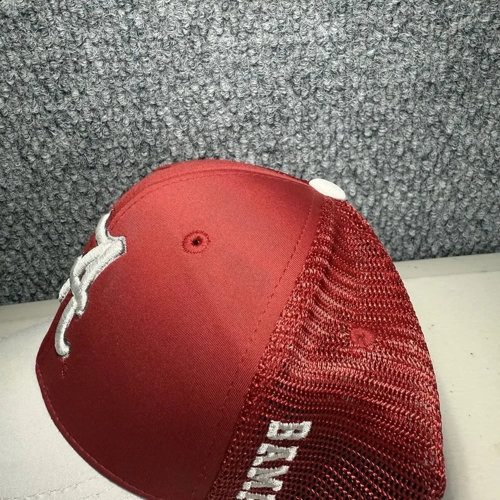 University Of Alabama Crimson Tide Hat Memory Fit  Trucker Fitted Red Cap OSFM